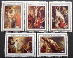 KS599 /  Elefántcsontpart 1985 Húsvét - Rubens festmények bélyegsor postatiszta