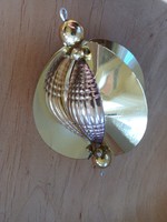 Régi, üveg karácsonyfadísz-  Gablonz-  vintage