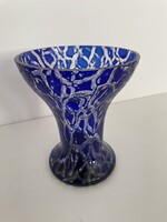 Gyönyörű kék üvegváza