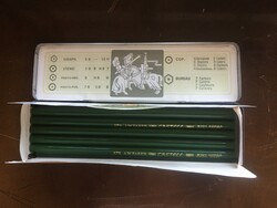 NOS !!! ÚJ !!! 11db Faber Castell 9101 Kemény Másoló Ceruza Eredeti Fém Doboz !!!