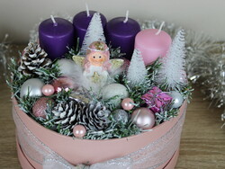 Karácsonyi adventi asztaldísz