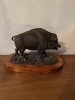 Hatalmas Bronz Vaddisznó szobor , Ganz és Társa !