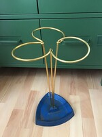 Vintage Austrian Carl Auböck Style Copper Umbrella Stand with Iron Base from 1950