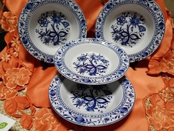 Kahla hagymamintás porcelán  mély tányér,  4 darab