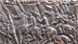 TÖRTÉNELMI BRONZDOMBORMŰ - Kossuth, Dózsa, Rákóczi - magyar relief