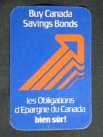 Kártyanaptár,Franciaország,Bank,Canada kötvény, 1976,   (7)
