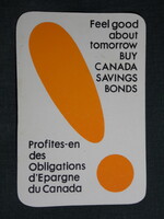 Kártyanaptár,Franciaország,Bank,Canada kötvény, 1973,   (7)
