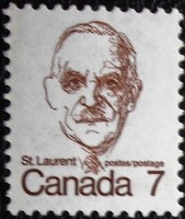 KA555 / Kanada 1974 Louis St. Laurent miniszterelnök bélyeg postatiszta