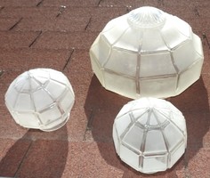 Antik csillár búra készlet - üvegbúra készlet 1 nagy + 2 kicsi búra