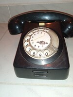 RETRÓ MM Bakelit Tárcsás Telefon FEKETE