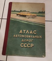 Régi orosz autós atlasz térkép 1961