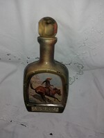 Retro Kentucky whiskey mázas, dombormintás üveg C