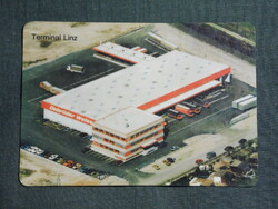 Kártyanaptár,Ausztria,Gebrüder Weiss szállitmányozás,raktározás,Terminal Linz,1986,   (7)