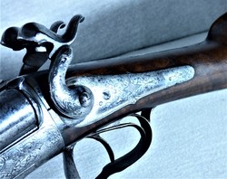 GYÖNYÖRŰ, ANTIK, DUPLACSÖVŰ LEFAUCHEUX PUSKA, PÁRIZS, CA. 1860!!!