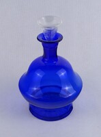 1T691 Blue Cut Glass Bottle