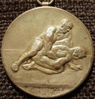 Birkózó érem  HUSOS 1938 .  38mm . Ag Bronz.