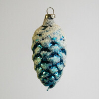 Karácsonyfadísz kék toboz