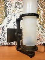 Lehoczky János brutalista kovácsoltvas fali lámpa