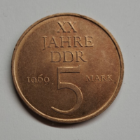 20 éves az NDK  jubileumi  5 márka 1969   (1217)