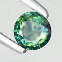 0.29ct 3.9mm Gyönyörű Kékeszöld Zafír Ékkő, High-End minőség