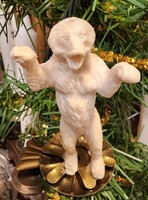 RÉGI VINTAGE FRANCIA karácsonyfadísz MEDVE NEM MACI BAKELIT RÉZ CSÍPTETŐ KARÁCSONY NOSZTALGIA