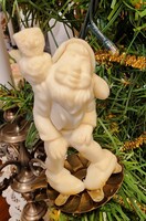 RÉGI VINTAGE FRANCIA karácsonyfadísz MANÓ + BAGOLY BAKELIT RÉZ CSÍPTETŐ KARÁCSONY NOSZTALGIA