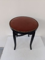 Thonet szék antik bútor fa ükőke jelzés nélkül repedezett műbőr kárpittal 390 1014
