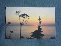 Kártyanaptár,Szovjetunió,Orosz Bolygó nyomda,napnyugta,tájkép, 1981,   (7)