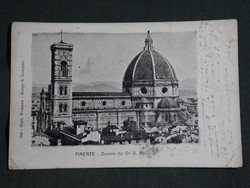 Képeslap,Olaszország,FIRENZE Duomo da Or S. Michele,katedrális templom,1907-
