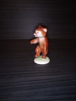 Drasche (Kőbányai porcelán) táncoló maci, medve. Hibátlan. Jelzett