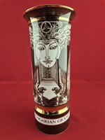 Hollóházi Szász Endre barna Forma 1 váza