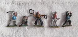 Retro  Britains Herald cowboy műanyag figura 5 db