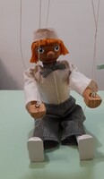 Régi fa faragott marionett játék bábu figura