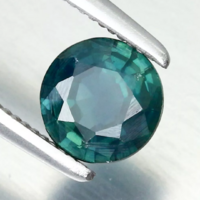 0.73ct 5.3mm Természetes Zöldeskék Zafír Ékkő, High-End minőség