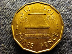 Fidzsi-szigetek II. Erzsébet 3 penny 1961