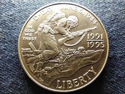 USA A második világháború 50. évfordulója .900 Ezüst 1 Dollár 1993 D