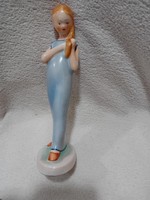 2500/78 Rendkívül ritka kerámia iparművész, bodrogkeresztúri lány figura