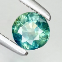 0.37ct 4mm Gyönyörű Zöldeskék Zafír Ékkő, High-End minőség