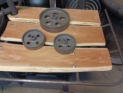 Ipari Vas Kerék 2db öntöttvas 125 roller Loft Retro industrial vintage bútor asztal alá