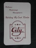 Kártyanaptár,City módi butik,ruházat,divat üzlet,Pécs,  1983,   (7)