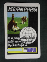 Kártyanaptár,Hajdú Bihari Napló napilap,újság,magazin,csíkós,1979,   (7)