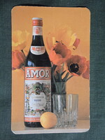 Kártyanaptár, Ámor Vermut, Ágker Kft, likőr , 1981,   (7)