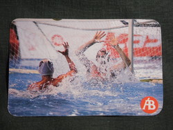Kártyanaptár,Állami biztosító,sport,vízilabda, 1991,   (7)