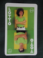 Kártyanaptár,Totó Lottó szerencsejáték,férfi női modell, 1986,   (7)