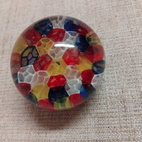 Antik Millefiori Muránoi üveg levélnehezék,vitrindísz