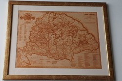 Különleges lézervágott borászati térkép (1867)