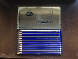 NAGYON JÓ ÁR !!! ÚJ !!! NOS !!! 12db Faber Castell GOLDFABER F Grafit Ceruza 70-es Évek !!!