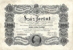 100 száz forint 1848 restaurált 4.