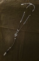 Dolce & Gabbana (D&G) férfi bőr-fém nyaklánc.