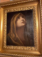 Antik régi Madonna olaj vászon festmény - Guido Remi Madonna Dolorosa után